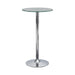 Abiline Glass Top Round Bar Table Chrome - Home Discount Furniture - NJ-linden