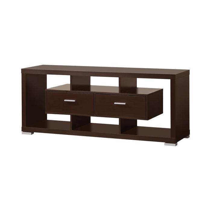 Casey 2-drawer Rectangular TV Console Cappuccino - Home Discount Furniture - NJ-linden