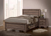 Kauffman Eastern King Panel Bed Washed Taupe - Home Discount Furniture - NJ-linden