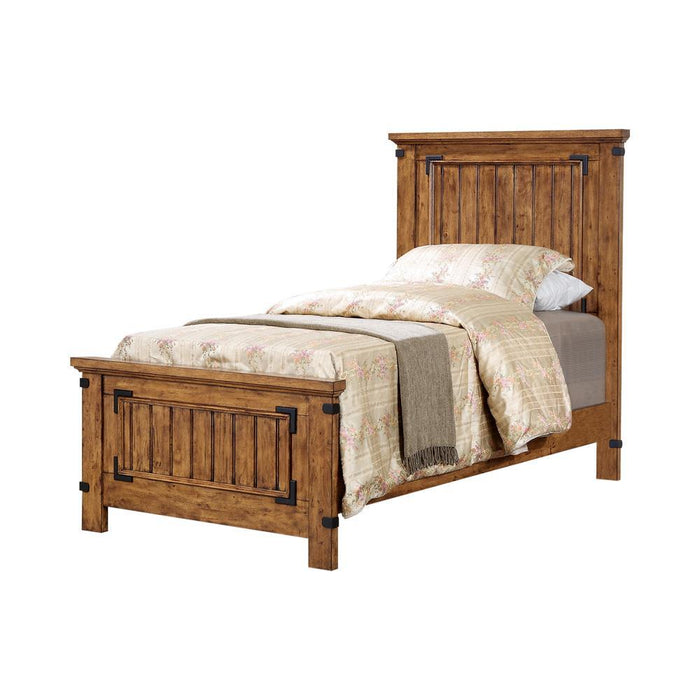 Brenner Twin Panel Bed Rustic Honey - Home Discount Furniture - NJ-linden