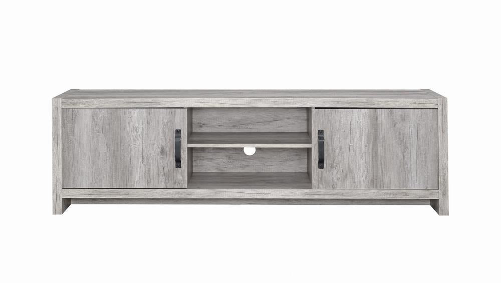 Burke 2-drawer TV Console Grey Driftwood - Home Discount Furniture - NJ-linden