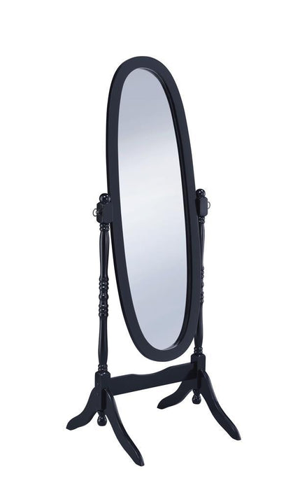 Cabot Rectangular Cheval Mirror with Arched Top Black - Home Discount Furniture - NJ-linden