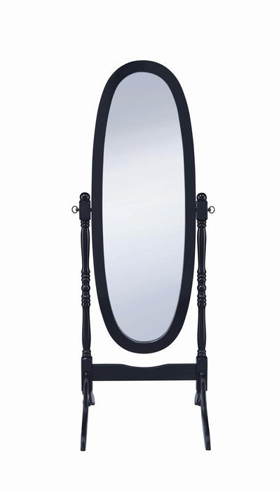 Cabot Rectangular Cheval Mirror with Arched Top Black - Home Discount Furniture - NJ-linden