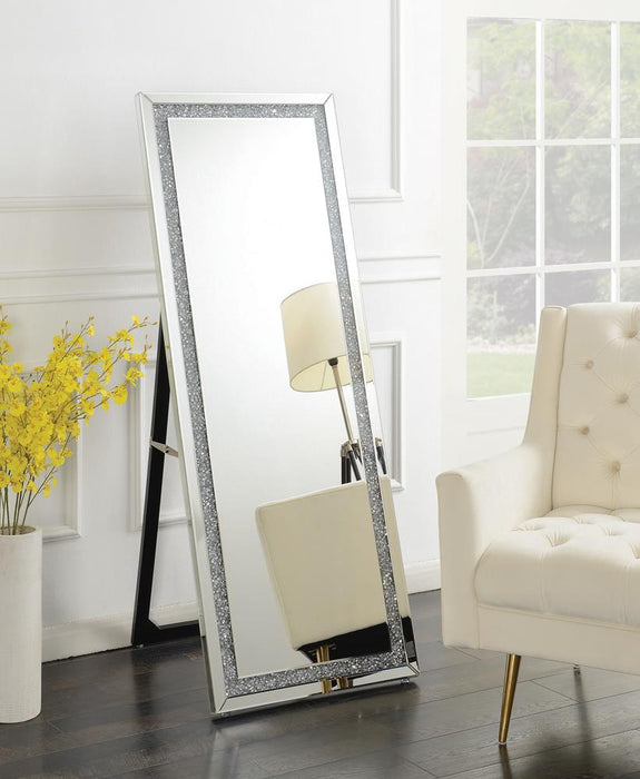 Giddish Cheval Floor Mirror Silver - Home Discount Furniture - NJ-linden