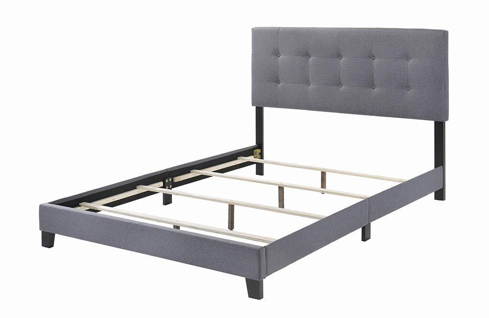 Mapes Tufted Upholstered Queen Bed Grey - Home Discount Furniture - NJ-linden