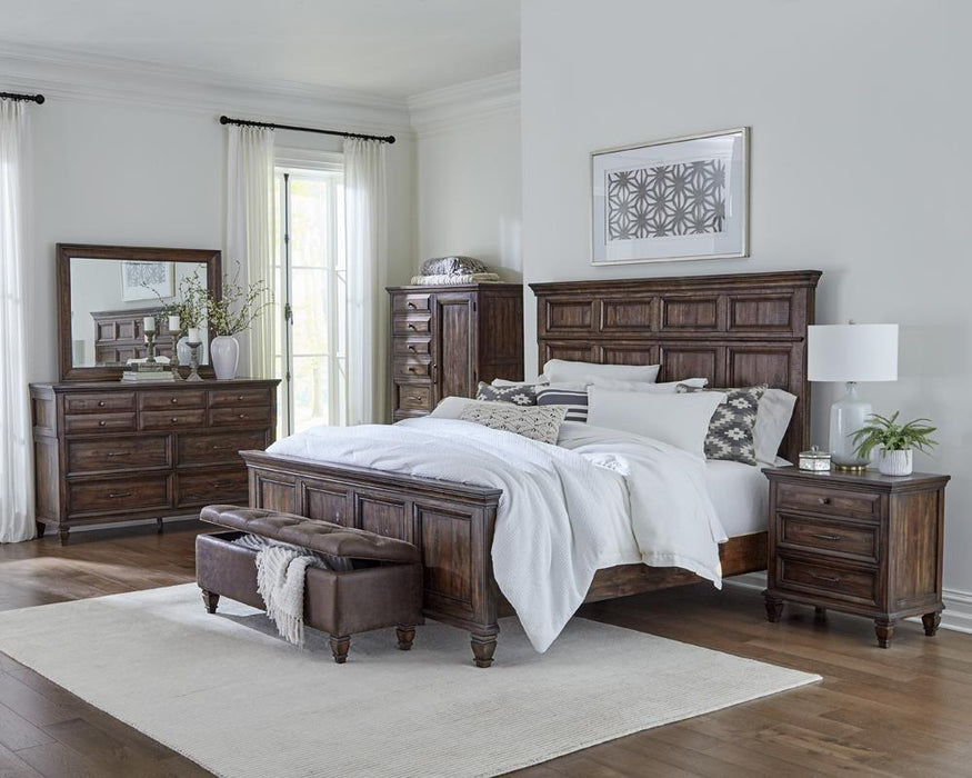 Avenue Queen Panel Bed Weathered Burnished Brown - Home Discount Furniture - NJ-linden