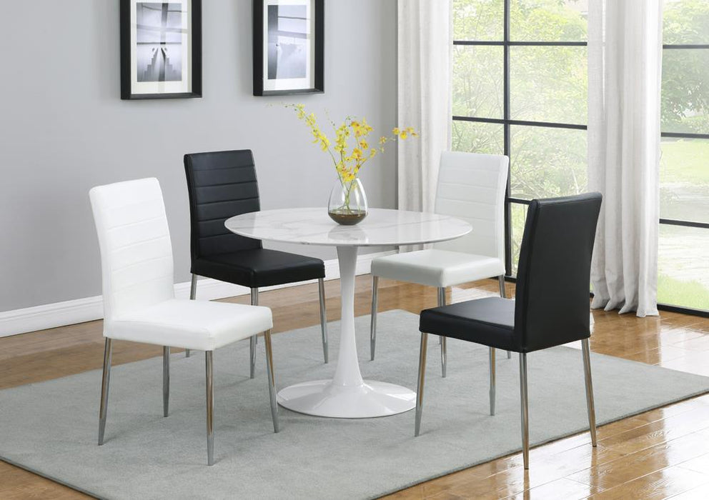 Maston Upholstered Dining Chairs White (Set of 4) - Home Discount Furniture - NJ-linden