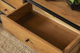 Belcroft 4-drawer Etagere Natural Acacia and Black - Home Discount Furniture - NJ-linden