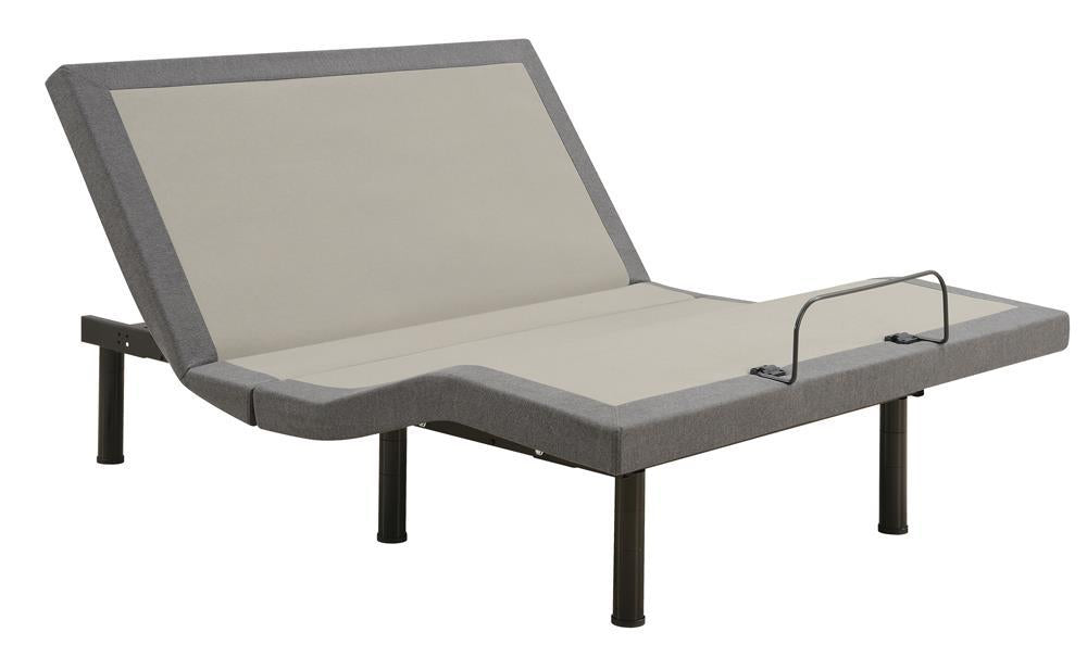 Negan California King Adjustable Bed Base Grey and Black - Home Discount Furniture - NJ-linden