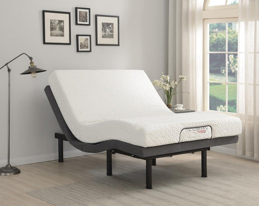 Clara California King Adjustable Bed Base Grey and Black - Home Discount Furniture - NJ-linden