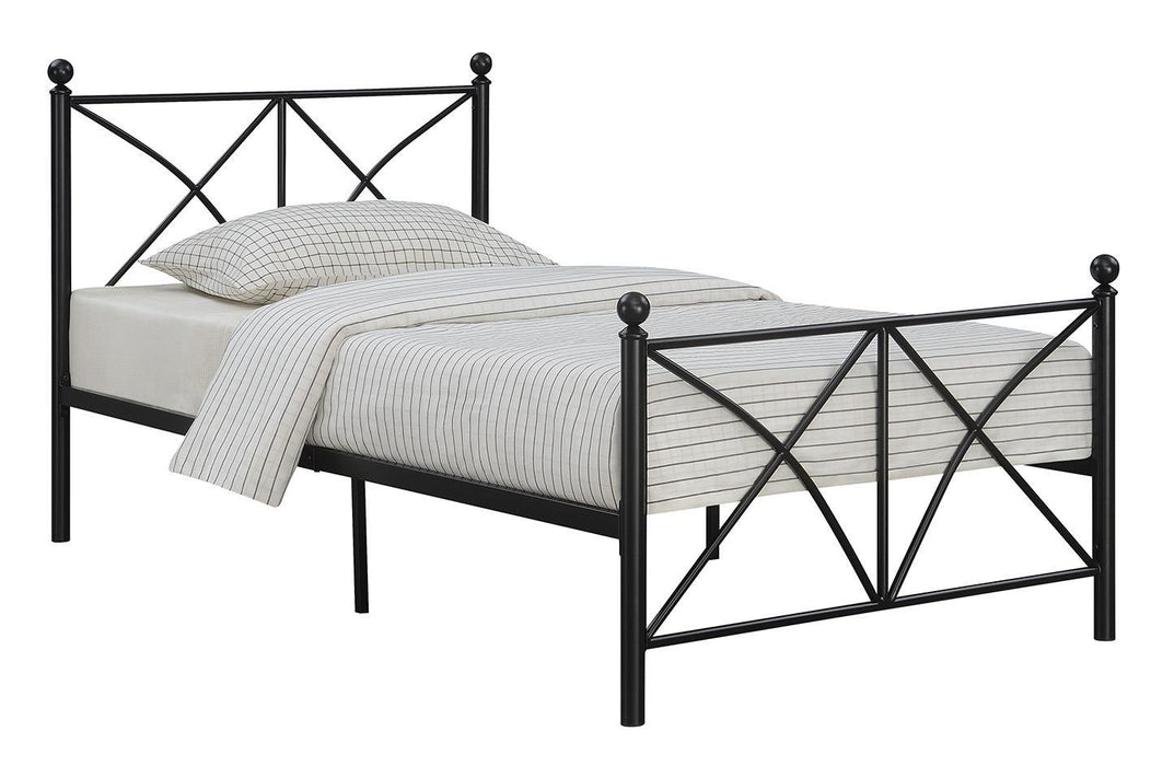 Hart Twin Platform Bed Black - Home Discount Furniture - NJ-linden