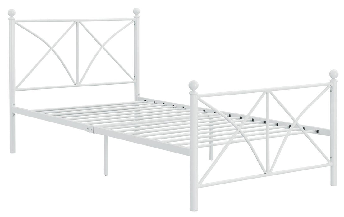 Hart Twin Platform Bed White - Home Discount Furniture - NJ-linden