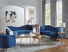 Sophia Upholstered Vertical Channel Tufted Chair Blue - Home Discount Furniture - NJ-linden