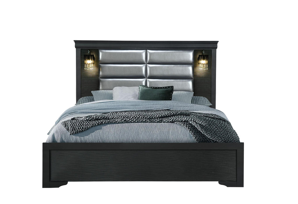 ZION METALLIC GREY KING BED image