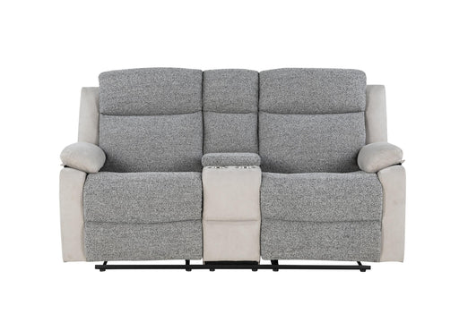 U6027 GREY/LT GREY CONSOLE RECLINING LOVESEAT image