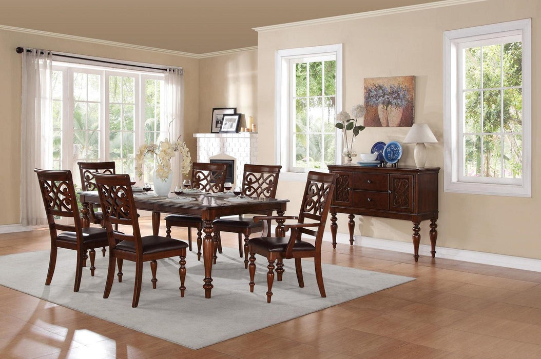 Creswell Dining Table in Dark Cherry 5056-78 - Home Discount Furniture - NJ-linden