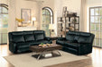 Jude Double Glider Recliner Sofa in Black 8201BLK-3 - Home Discount Furniture - NJ-linden