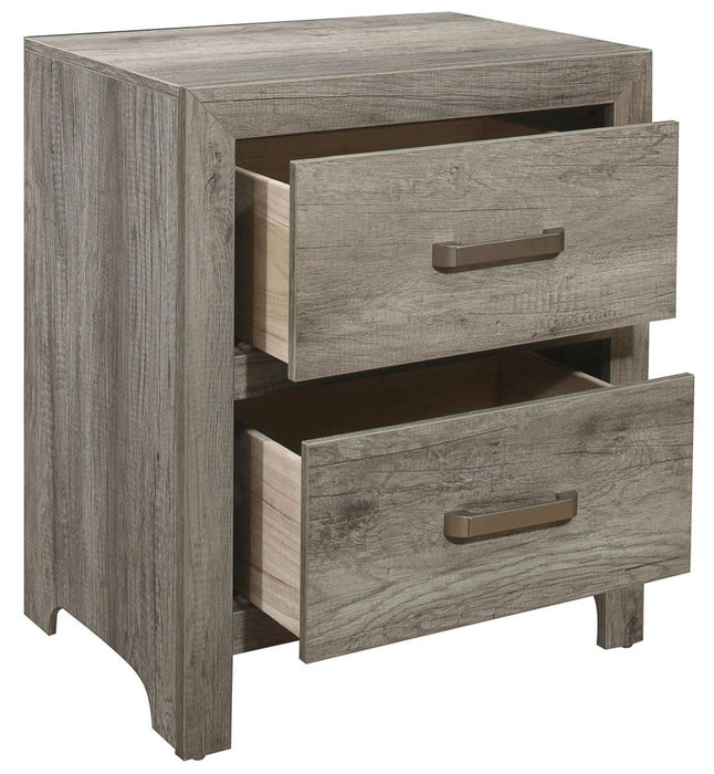 Homelegance Furniture Mandan 2 Drawer Nightstand in Weathered Gray 1910GY-4 - Home Discount Furniture - NJ-linden