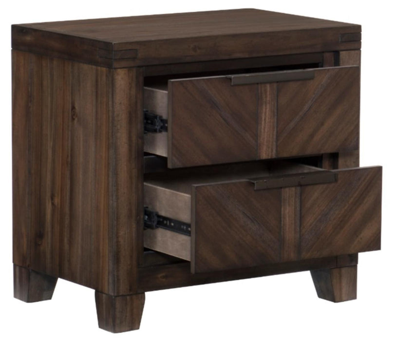 Homelegance Parnell Nightstand in Rustic Cherry 1648-4 - Home Discount Furniture - NJ-linden