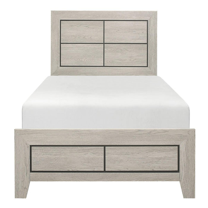 Homelegance Furniture Quinby Twin Panel Bed in Light Brown 1525T-1 - Home Discount Furniture - NJ-linden