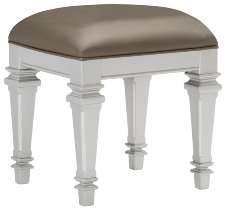 Homelegance Avondale Vanity Stool in Silver 1646-14 - Home Discount Furniture - NJ-linden