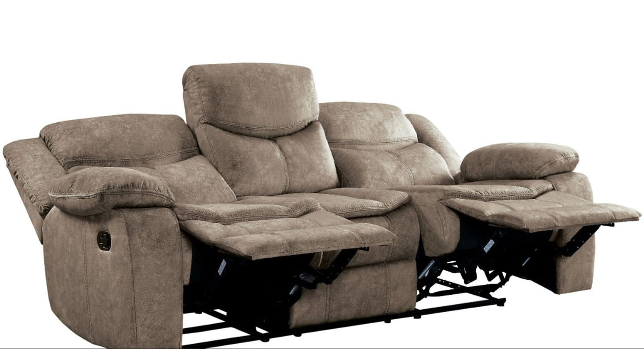 Homelegance Furniture Bastrop Double Reclining Sofa in Brown 8230FBR-3 - Home Discount Furniture - NJ-linden