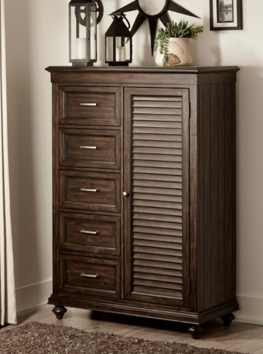 Homelegance Cardona Wardrobe Chest in Driftwood Charcoal 1689-10 - Home Discount Furniture - NJ-linden