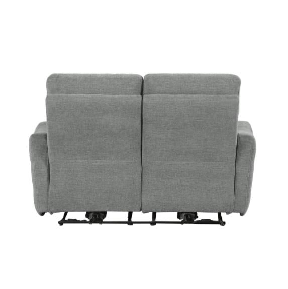 Homelegance Furniture Edition Power Double Lay Flat Reclining Loveseat in Dove Grey 9804DV-2PWH - Home Discount Furniture - NJ-linden