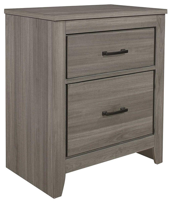 Homelegance Waldorf 2 Drawer Nightstand in Dark Gray 1902-4 - Home Discount Furniture - NJ-linden