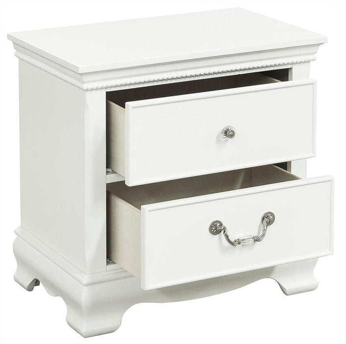 Homelegance Lucida 2 Drawer Nightstand in White 2039W-4 - Home Discount Furniture - NJ-linden