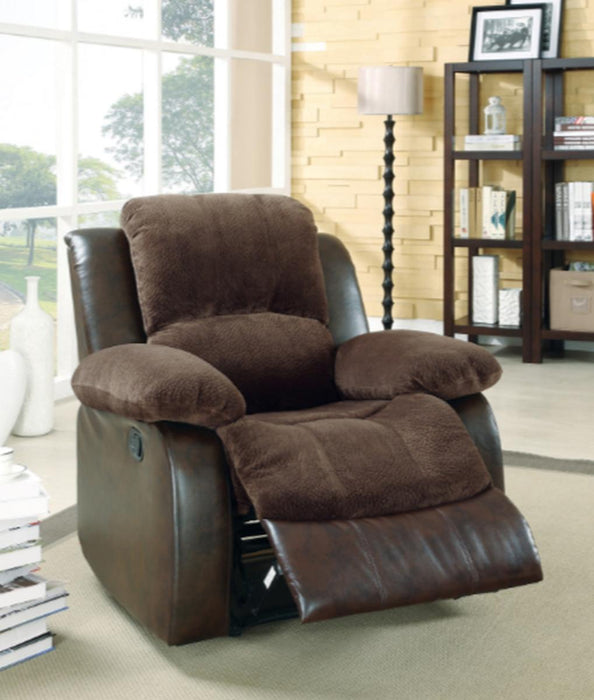 Homelegance Furniture Granley Reclining Chair in Chocolate 9700FCP-1 - Home Discount Furniture - NJ-linden