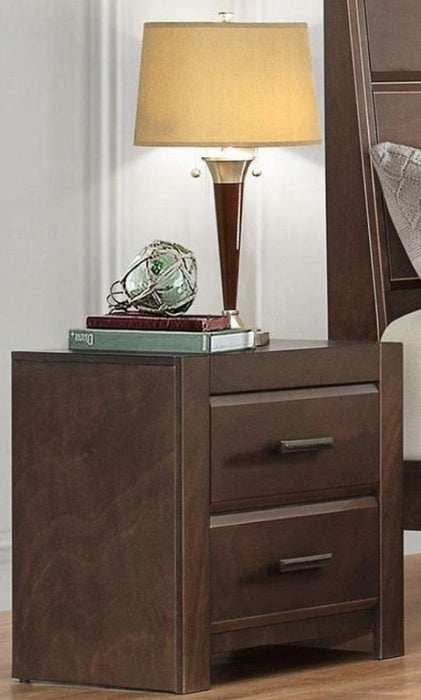 Homelegance Furniture Erwan 2 Drawer Nightstand in Dark Walnut 1961-4 - Home Discount Furniture - NJ-linden