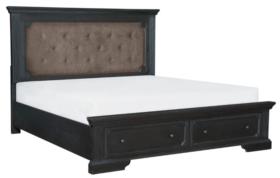 Homelegance Bolingbrook King Upholstered Storage Platform Bed in Coffee 1647K-1EK* - Home Discount Furniture - NJ-linden