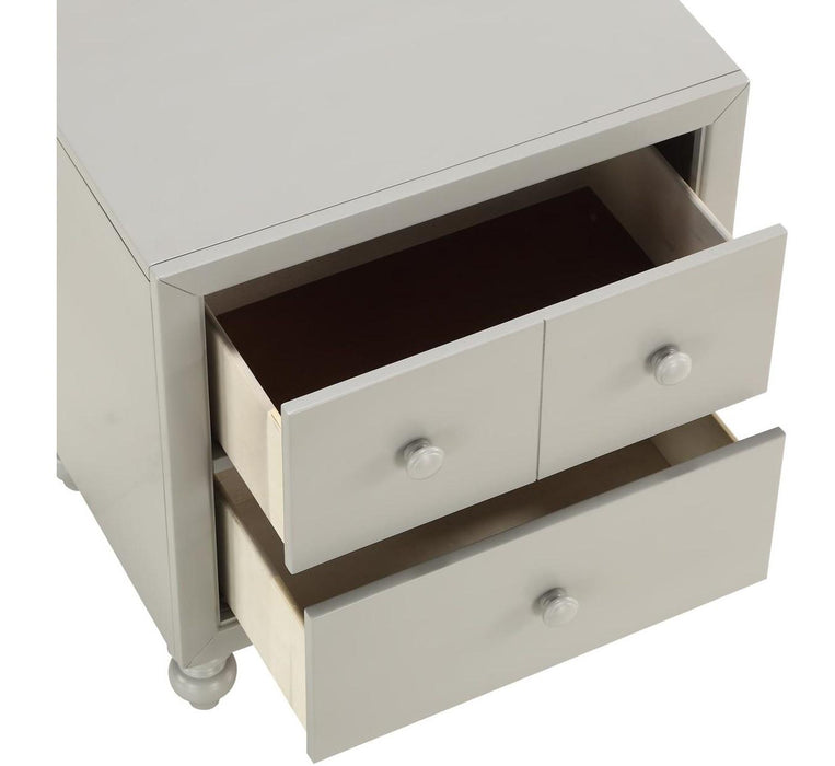 Homelegance Wellsummer 2 Drawer Nightstand in Gray 1803GY-4 - Home Discount Furniture - NJ-linden