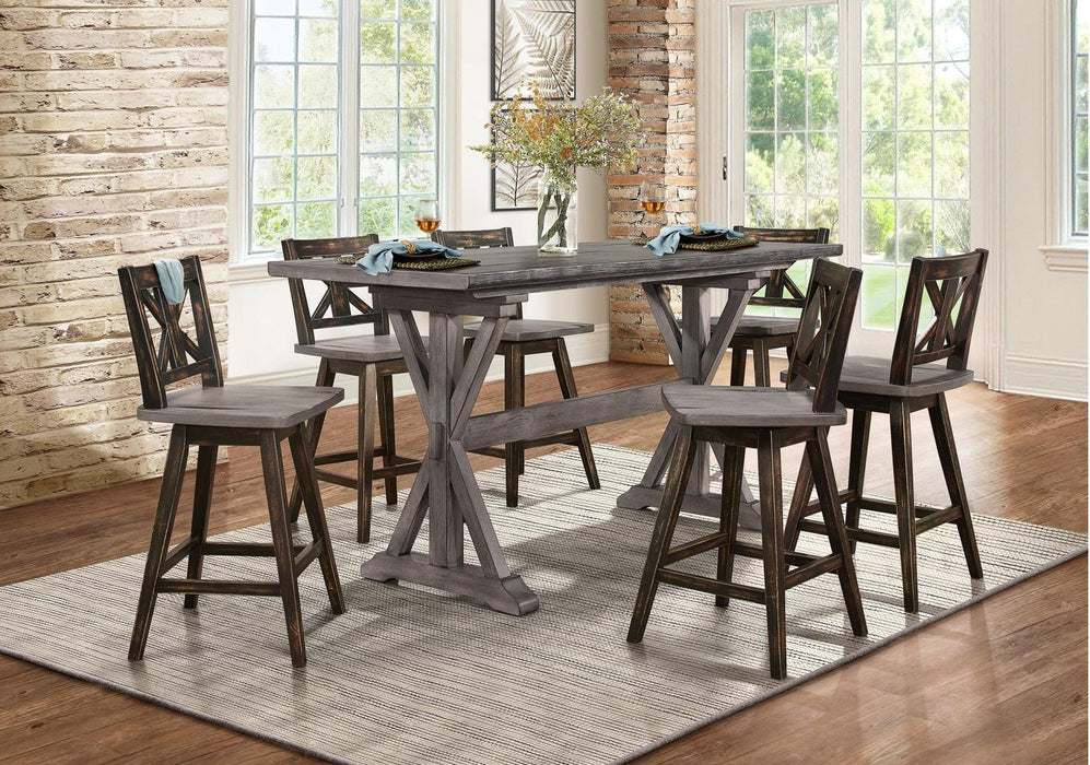 Homelegance Amsonia Counter Height Dining Table in Gray 5602-36 - Home Discount Furniture - NJ-linden