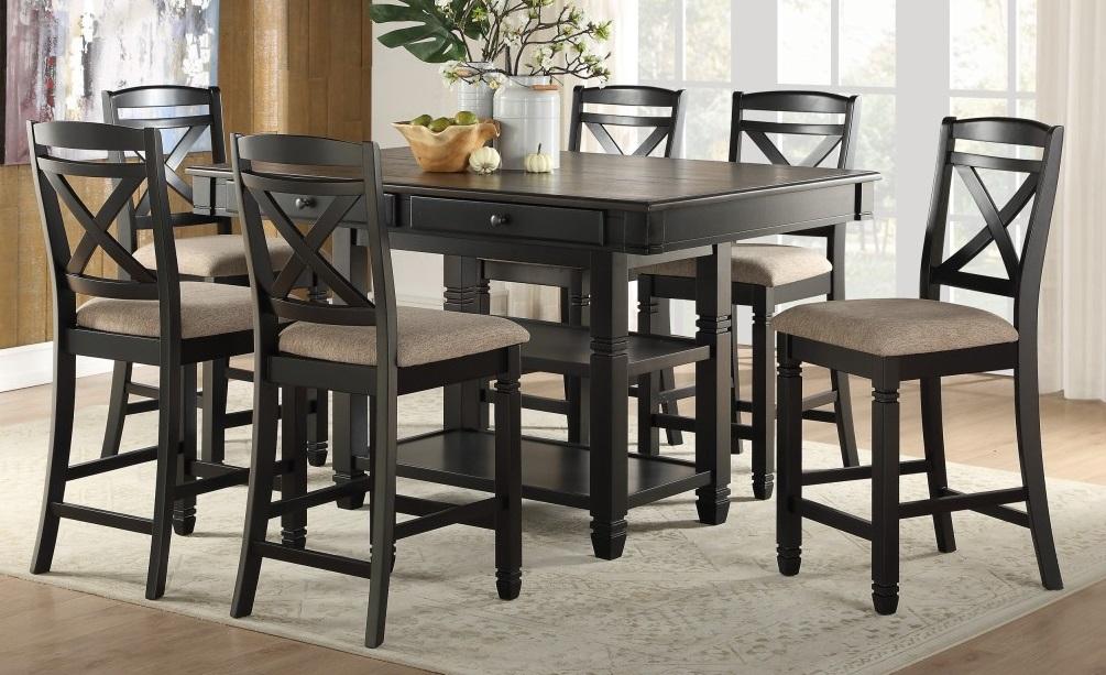 Homelegance Baywater Counter Height Chair in Black (Set of 2) - Home Discount Furniture - NJ-linden