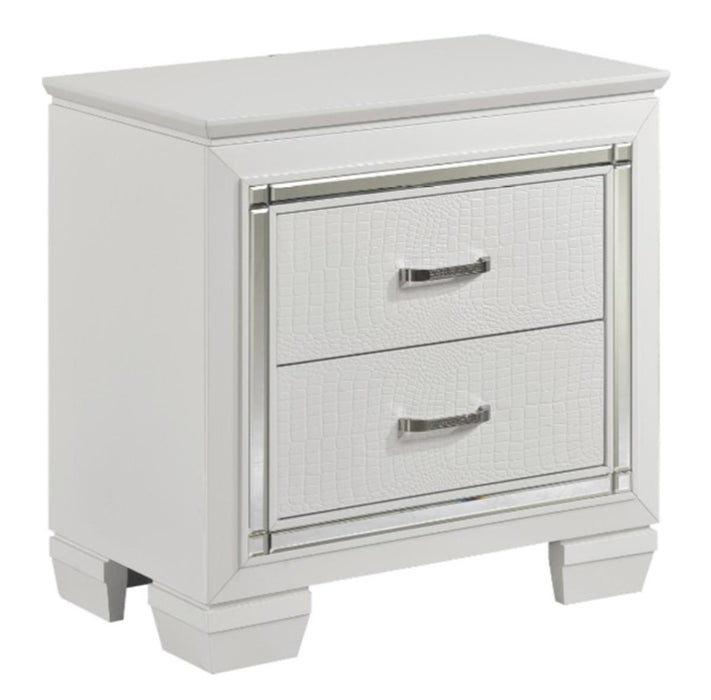 Homelegance Allura Nightstand in White 1916W-4 - Home Discount Furniture - NJ-linden