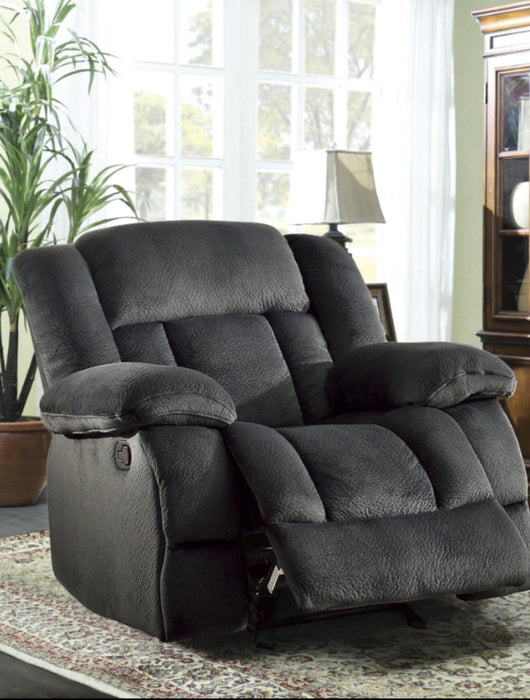 Homelegance Furniture Laurelton Glider Reclining Chair in Charcoal 9636CC-1 - Home Discount Furniture - NJ-linden