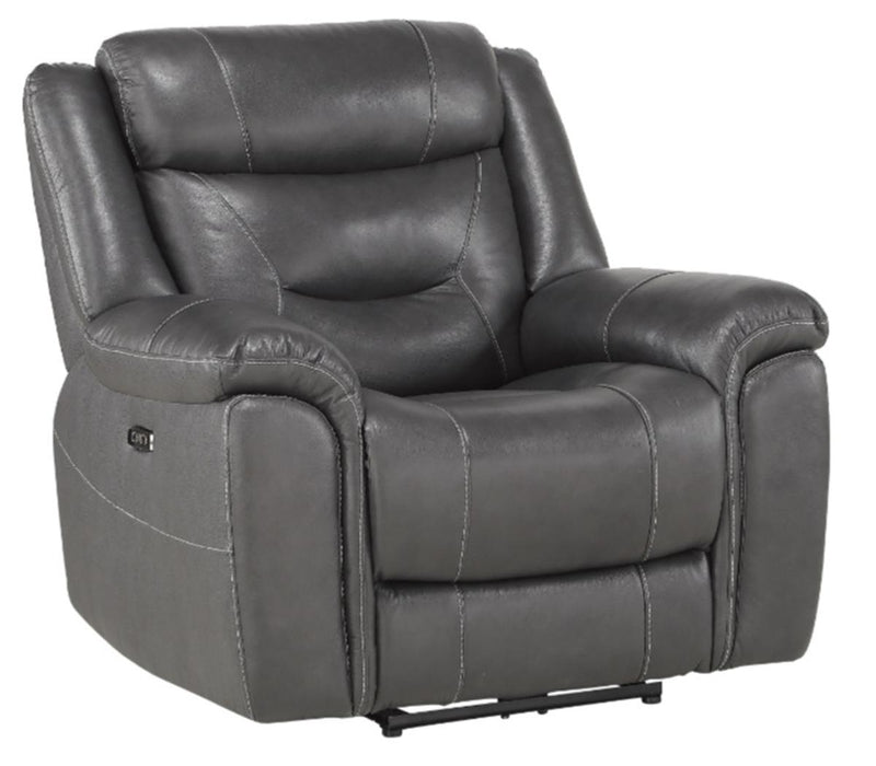 Homelegance Furniture Danio Power Double Reclining Chair with Power Headrests in Dark Gray 9528DGY-1PWH - Home Discount Furniture - NJ-linden