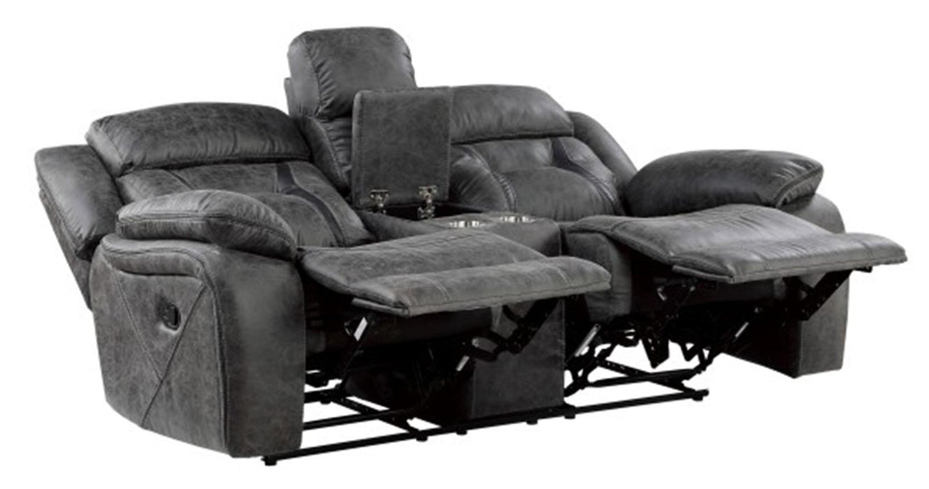 Homelegance Furniture Madrona Hill Double Reclining Loveseat in Gray 9989GY-2 - Home Discount Furniture - NJ-linden