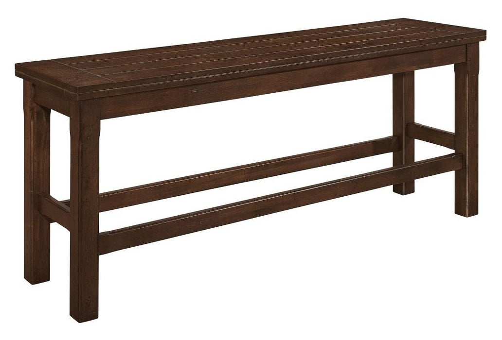 Homelegance Schleiger Counter Height Bench in Dark Brown 5400-24BH - Home Discount Furniture - NJ-linden