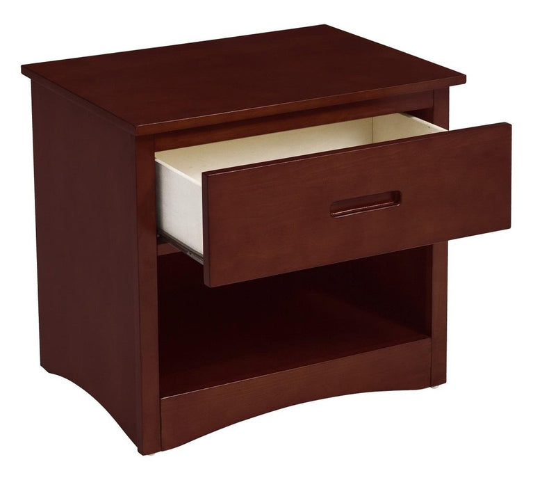 Homelegance Rowe 1 Drawer Night Stand in Dark Cherry B2013DC-4 - Home Discount Furniture - NJ-linden