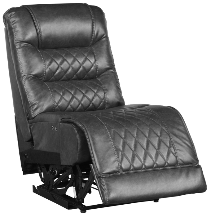 Homelegance Furniture Putnam Power Armless Reclining Chair in Gray 9405GY-ARPW - Home Discount Furniture - NJ-linden