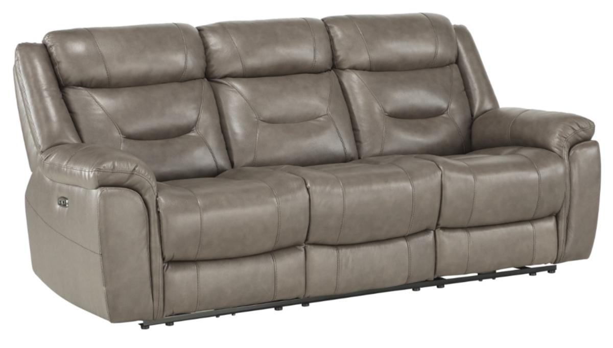 Homelegance Furniture Danio Power Double Reclining Sofa with Power Headrests in Brownish Gray 9528BRG-3PWH - Home Discount Furniture - NJ-linden