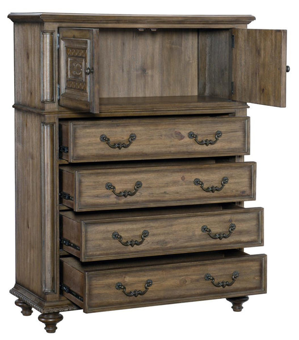 Homelegance Furniture Rachelle 4 Drawer Chest in Weathered Pecan 1693-9 - Home Discount Furniture - NJ-linden