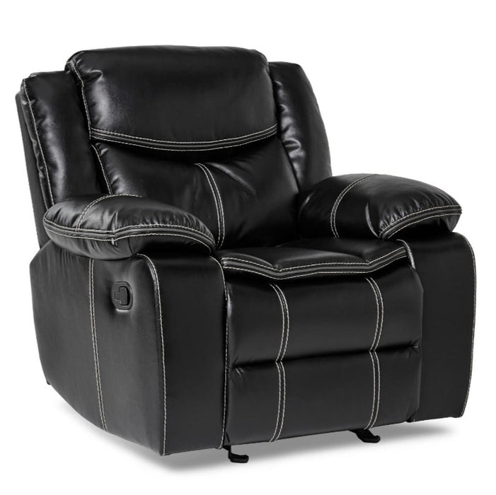 Homelegance Furniture Bastrop Glider Reclining Chair in Black 8230BLK-1 - Home Discount Furniture - NJ-linden