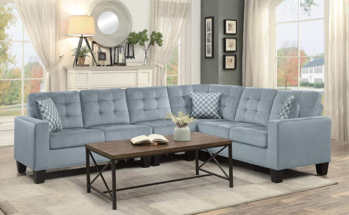 Homelegance Furniture Lantana 2-Piece Reversible Sectional in Gray 9957GY*SC - Home Discount Furniture - NJ-linden