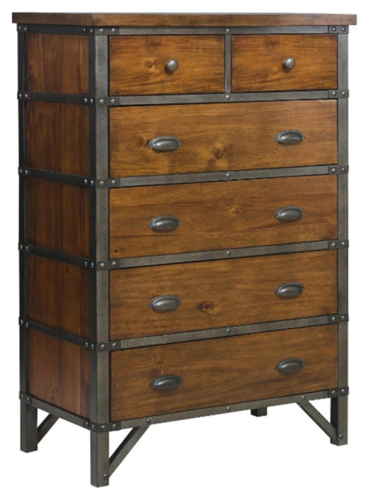 Homelegance Holverson Chest in Rustic Brown & Gunmetal 1715-9 - Home Discount Furniture - NJ-linden