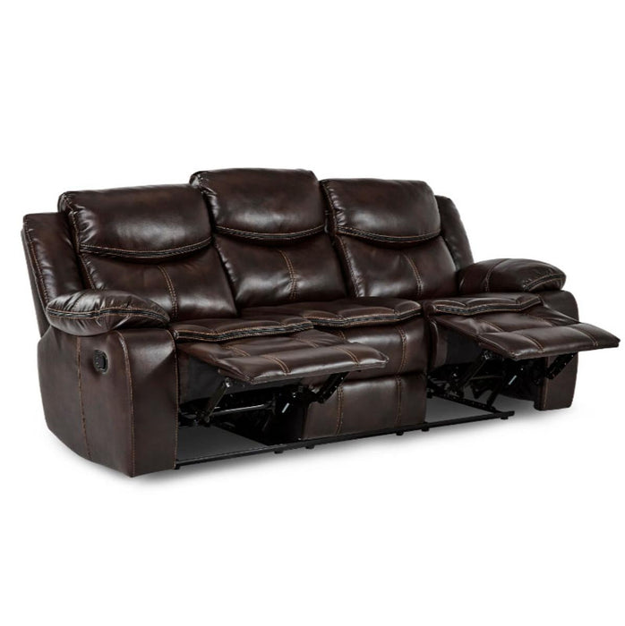 Homelegance Furniture Bastrop Double Reclining Sofa in Brown 8230BRW-3 - Home Discount Furniture - NJ-linden