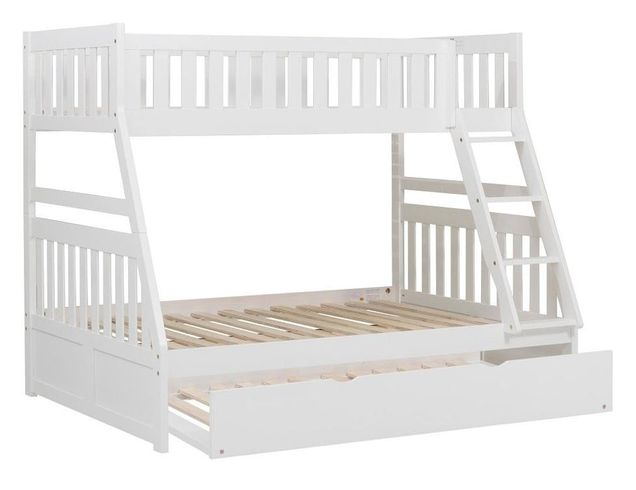 Homelegance Galen Twin/Full Bunk Bed w/ Twin Trundle in White B2053TFW-1*R - Home Discount Furniture - NJ-linden